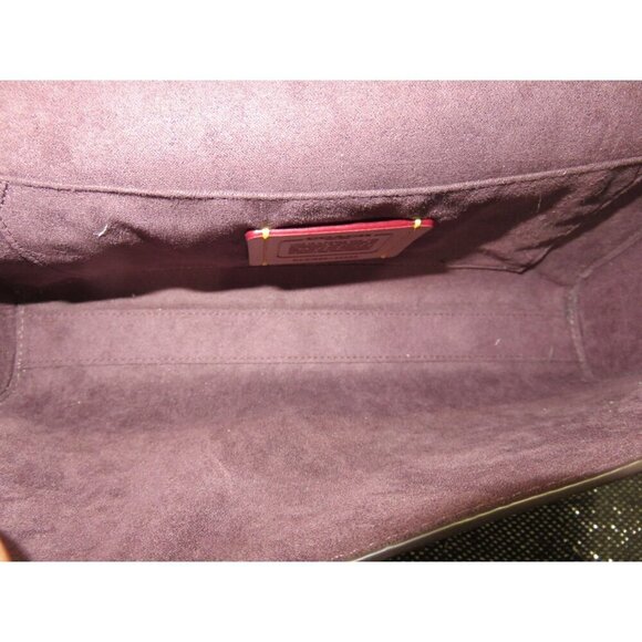 Coach NWT Alexa Signature Turnlock Silver Metallic Crinkle Leather Crossbody - Picture 10 of 12